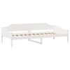 vidaXL Estructura de cama sin colch&oacute;n madera maciza blanca 90x190 cm