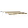 vidaXL Toldo manual retr&aacute;ctil con LEDs Verde, Amarillo, Blanco 5 x 3 m
