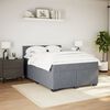 vidaXL Cama box spring con colch&oacute;n terciopelo gris oscuro 140x190 cm