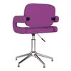 vidaXL Sillas de comedor giratorias 2 unidades cuero sint&eacute;tico morado
