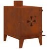 vidaXL Estufa de camping de acero corten 35x50x60 cm