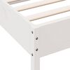 vidaXL Estructura de cama sin colch&oacute;n madera maciza blanca 120x190 cm