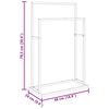 vidaXL Toallero de pie de hierro dorado 48x24x78,5 cm