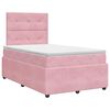 vidaXL Cama box spring con colch&oacute;n Rosa 120 x 200 cm Terciopelo