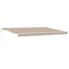 vidaXL Toldo Retr&aacute;ctil Manual Beige 450 x 300 cm tela