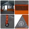 vidaXL Carpas con techo Gris y naranja 620 x 322 x 240 cm Poliéster