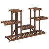 vidaXL Soporte para flores madera maciza de abeto 110x25x73 cm