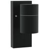vidaXL Luz de pared exterior Negro 6,5 x 10,5 x 16 cm