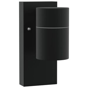 vidaXL Luz de pared exterior Negro 6,5 x 10,5 x 16 cm