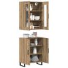 vidaXL Aparador alto 2 pcs Roble artisan Madera de ingenier&iacute;a