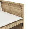 vidaXL Set comedor de jard&iacute;n 9 pzas con cojines rat&aacute;n sint&eacute;tico beige