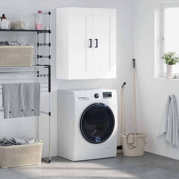 vidaXL Armario de pared madera de ingenier&iacute;a blanco 69,5x34x90 cm