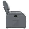 vidaXL Sillón reclinable elevable cuero artificial gris