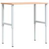 vidaXL Banco de trabajo rectangular madera maciza 100x60x(71,5-98) cm