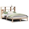 vidaXL Cama con estanter&iacute;a sin colch&oacute;n madera maciza de pino 140x190cm