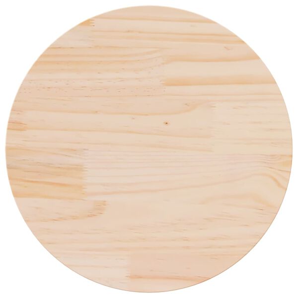 vidaXL Tablero de mesa redondo madera maciza de pino &Oslash;60x3 cm