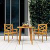 vidaXL Sillas de comedor de jard&iacute;n 2 uds madera maciza de acacia