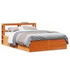 vidaXL Estructura cama con cabecero madera pino marr&oacute;n cera 140x190 cm