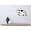 Homemania Adorno de pared Bear acero negro 55x30 cm
