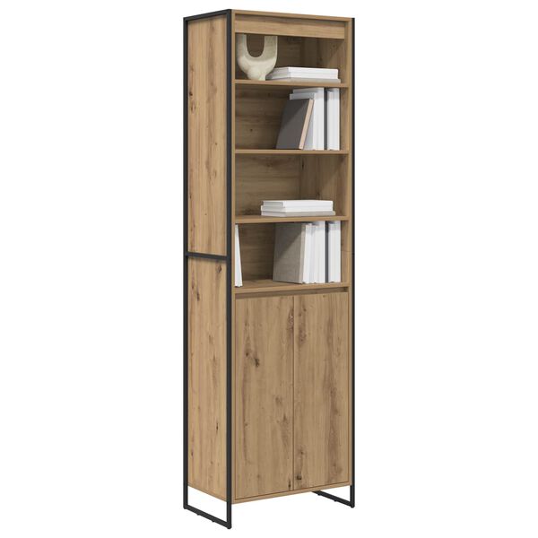 vidaXL Gabinetes Altos 2 pcs Roble Artesanal 60 x 36 x 200 cm