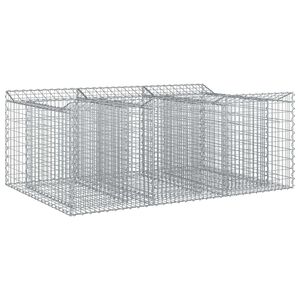 vidaXL Cama elevada de gavi&oacute;n 150 x 100 x 60 cm Acero Galvanizado