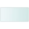 vidaXL Superficie de mesa vidrio templado transparente 50x100 cm