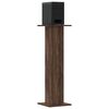 vidaXL Soportes altavoces 2 uds madera marr&oacute;n roble 30x30x95 cm