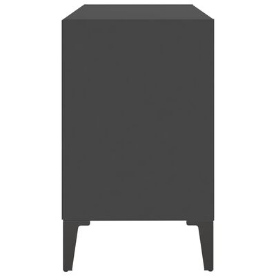 vidaXL Mueble de TV con patas de metal gris 69,5x30x50 cm