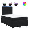 vidaXL Cama box spring con colch&oacute;n terciopelo negro 120x200 cm