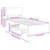 vidaXL Estructura de cama con cabecera Madera vieja 90 x 190 cm