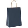 vidaXL Bolsas de papel con asas 250 uds azul 21x11x28 cm
