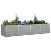 vidaXL Jardinera Gris Claro 195 x 100 x 45 cm Acero Galvanizado