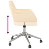 vidaXL Silla de oficina giratoria tela color crema