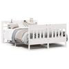 vidaXL Estructura de cama sin colch&oacute;n madera de pino blanco 135x190 cm