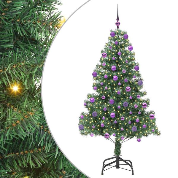 vidaXL &Aacute;rbol de Navidad con 300 LED con soporte Verde 210 cm PVC