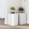 vidaXL Soportes de plantas 2 uds madera ingenier&iacute;a blanco 20x20x30 cm