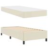 vidaXL Estructura de cama con colch&oacute;n Crema 90 x 200 cm tela
