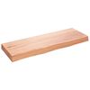 vidaXL Estante pared madera roble tratada marr&oacute;n claro 80x30x(2-6) cm
