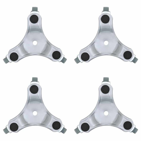 vidaXL Ruedas para muebles (4 unidades, 16 x 14,5 x 5,5 cm, acero, 180 kg)