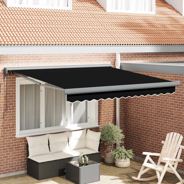 vidaXL Toldo Negro 350 x 250 x 165 cm Poli&eacute;ster y Aluminio