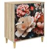 vidaXL Cajonera BORNE Estampado de peon&iacute;a clara 66 x 36,5 x 75 cm