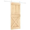 vidaXL Puerta Corredera 100 x 210 cm Madera de Pino Maciza