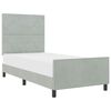 vidaXL Cama tipo Box Spring Gris claro 100 x 200 cm Terciopelo