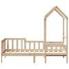 vidaXL Sof&aacute; cama con techo de madera maciza de pino 80x200 cm