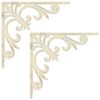 vidaXL Soportes para estanter&iacute;as de pared 2 uds. Blanco antiguo
