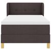 vidaXL Cama tipo Box Spring con colch&oacute;n Marr&oacute;n Oscuro 80 x 200 cm tela
