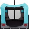 vidaXL Remolque de bicicleta para mascotas cochecito 2 en 1 azul gris