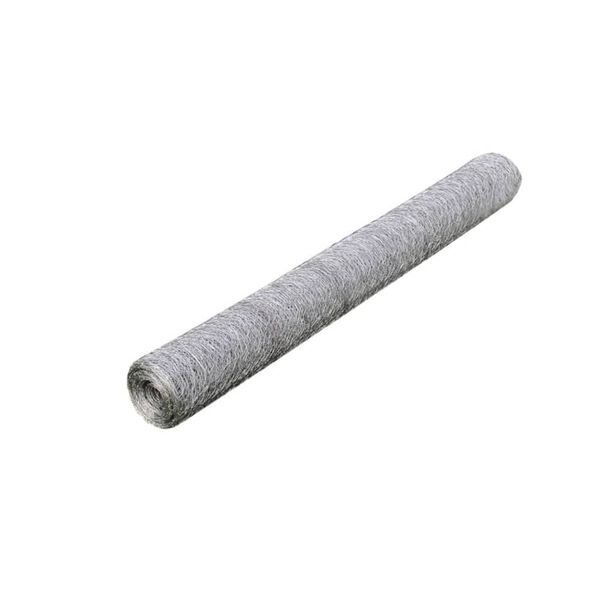vidaXL Malla de alambre de acero galvanizado plateada 25x1 m