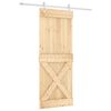 vidaXL Puerta Corredera Natural y Blanco 80 x 210 cm