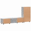 vidaXL Conjunto de mueble de TV con caj&oacute;n FLORIN Gris Concreto